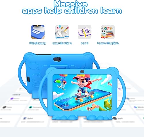 Miniatura 5 de Tablet para niños, tablet de 7 pulgadas para niños 4GB+32GB admite expansión de 1TB, Android preinstalado, control parental, tabletas para niños