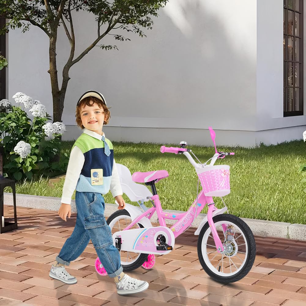 Bicicletta 24 Pollici Bambina Bicicletta Per Bambini RB Freestyle Da 14 Pollici Con Porta Drink Rosa Bicicletta Donna - Foto 9