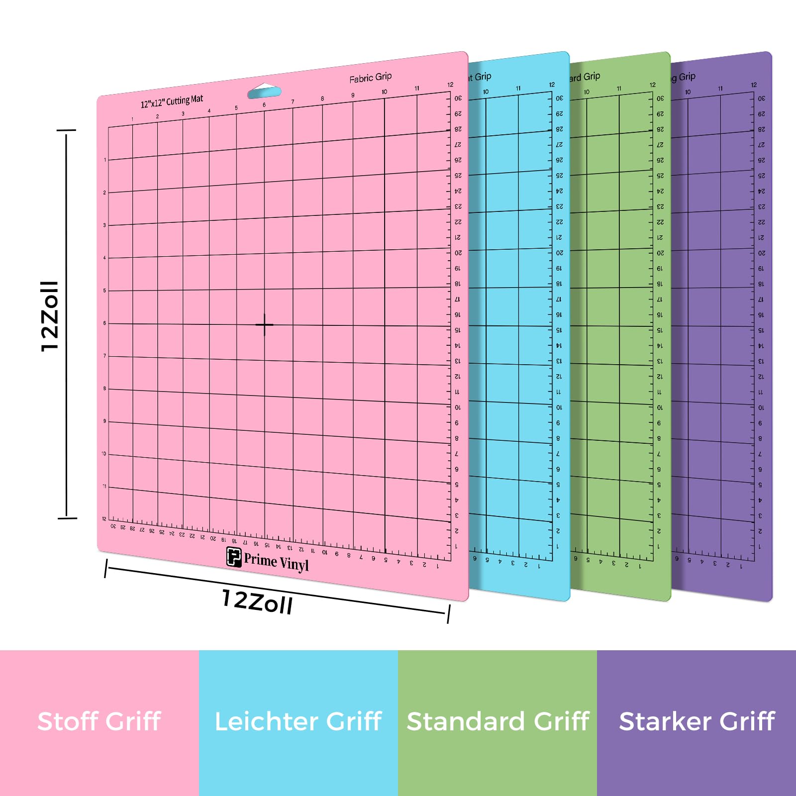 Prime Vinyl 6 piezas Tapete de corte de 30.5 x 30.5 cm pulgadas para Adhesive Mat, Múltiples Adhesivo Tapetes de corte para Silhouette Cameo