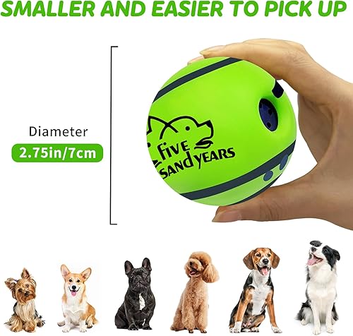 Miniatura 2 de Pelota de juguetes para perros pequeños (2.75 pulgadas de diámetro), pelota de juguetes interactiva para perros, pelota de juguetes chirriantes para