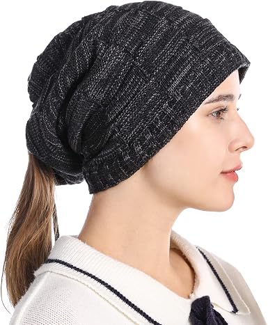 Tutuko Winter Knitted Ponytail Beanie 