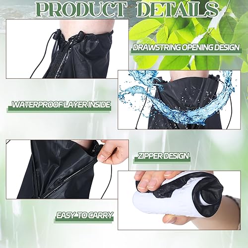 Miniatura 3 de 2 pares de fundas antideslizantes para zapatos de lluvia, impermeables, reutilizables, protectores de zapatos para botas de nieve, para hombres y