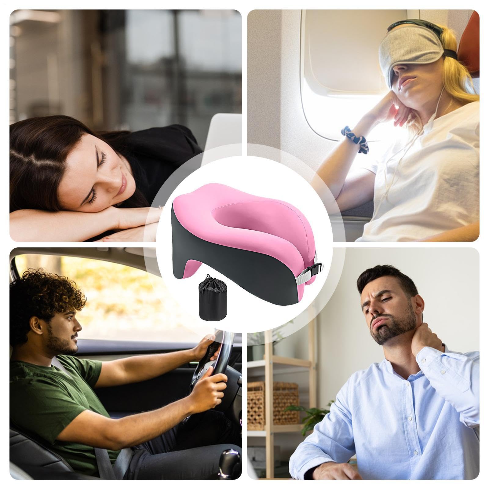 Generico Cuscino Cervicale Cuscino a Forma di U per Viaggio Aereo