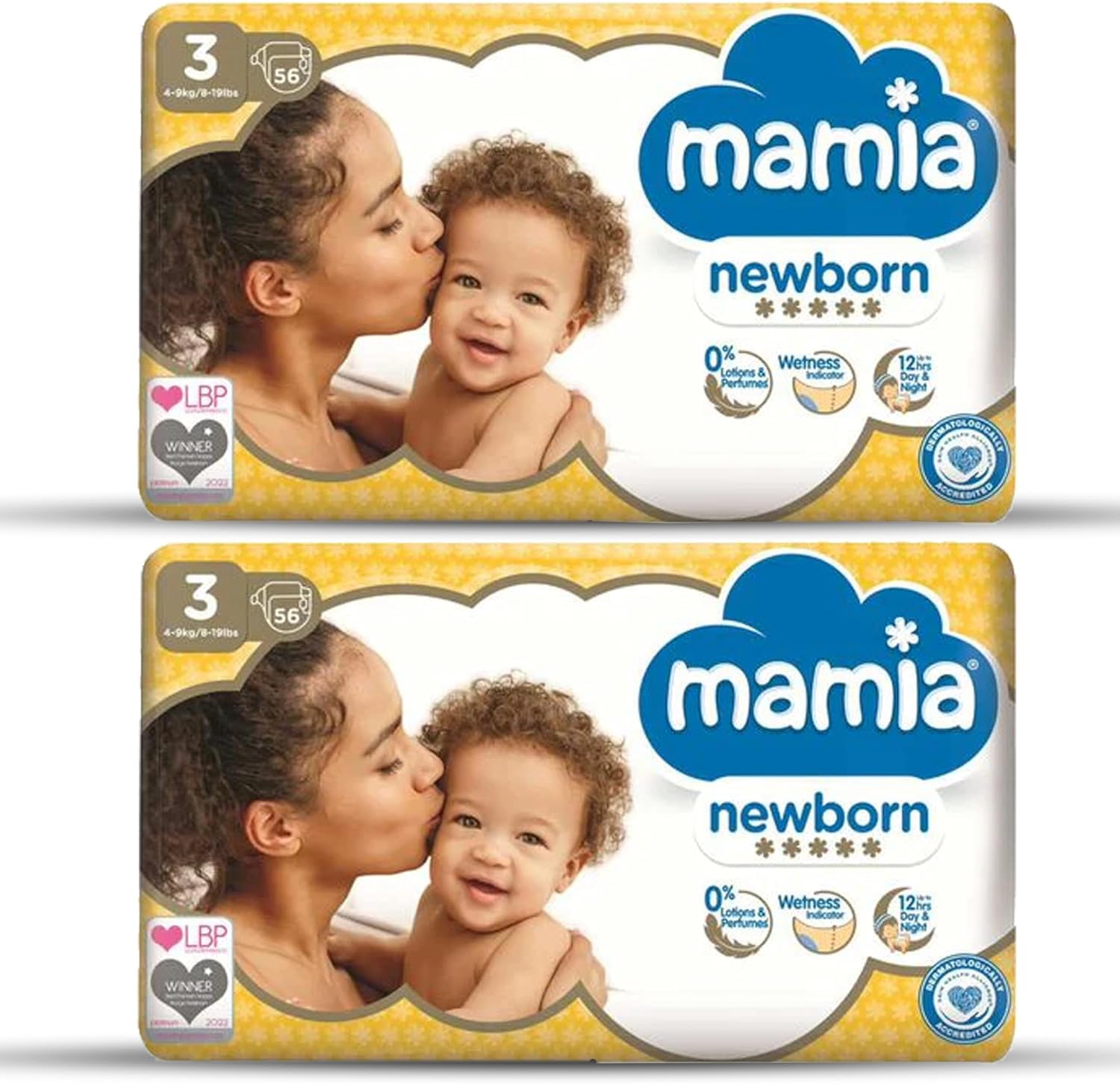 Aldi Mamia Newborn Nappies Diaper for Babies Size 0 to 5 (Size 3 Pack of 2)