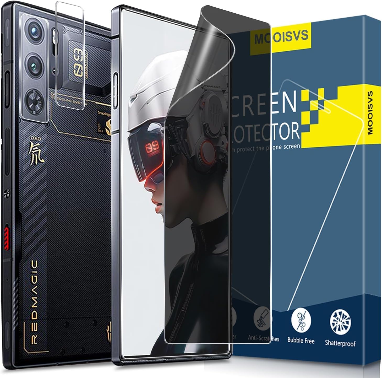 Nubia Red Magic 9S Pro/9S Pro+ プライバシースクリーンプロテクター[ガラスではありません](2パック)