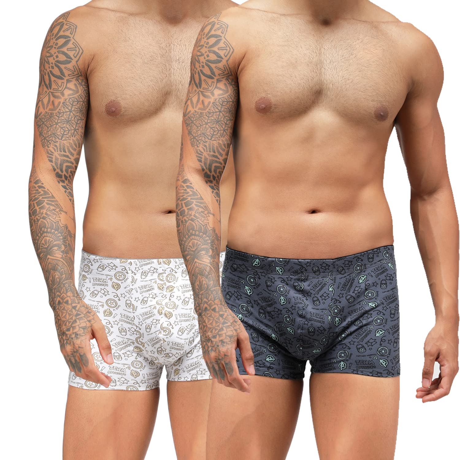 Zoiro Men's Soft Cotton Marvel Printed Trend Trunk