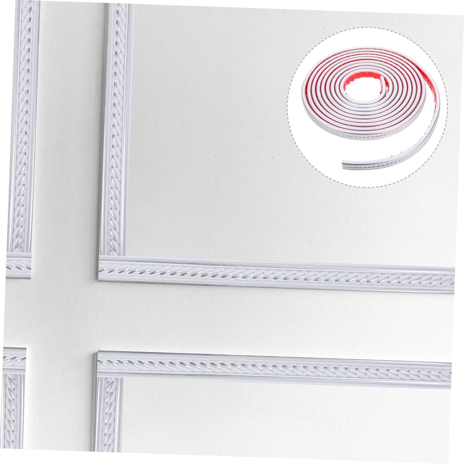 Self-Adhesive Decorative Trim 2cm Silver Crown Molding for Walls and Ceilings Flexible Peel and Stick Edging for Home Improvement 5-Meter Length