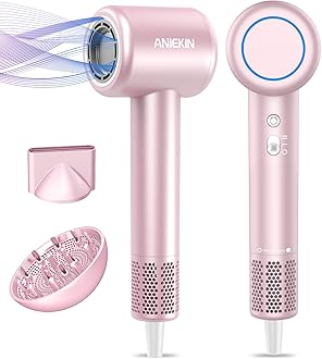Hair Dryer, High-Speed Ionic Low Noise Blow Dryer for Fast Drying, Birthday Christmas Gifts for Women Men Mom Dad, Thermo-Control Quiet Compact Hair Blow Dryer for Travel Salon, Babypink