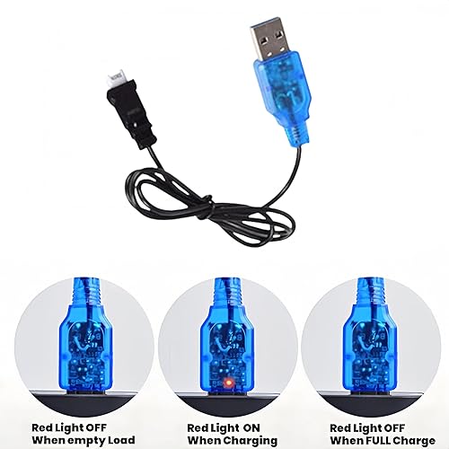 Miniatura 5 de 3.7V Lipo Batería 300mAh Baterías Recargables con PH1.25 Enchufe para RC Avión Helicóptero RC Drone Batería con 3.7V Cargador Cable