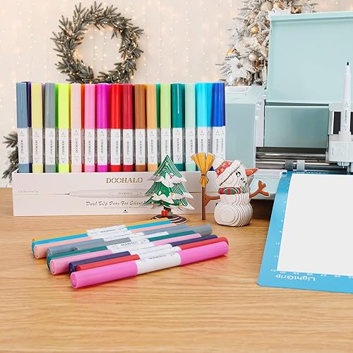 Miniatura 4 de DOOHALO Bolígrafos de punta fina de doble punta para Cricut Maker 3MakerExplore 3Air 2 rotuladores con punta 0.41.0, 36 paquetes por juego para