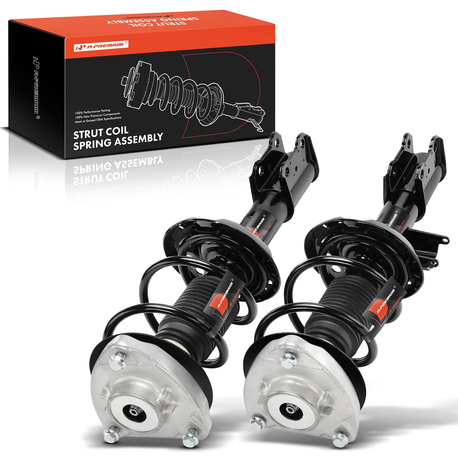 A-Premium Front Pair (2) Complete Strut and Coil Spring Assembly Compatible with Mercedes-Benz C117 Series CLA250 2014 2015 2016 2017 2018, AWD,