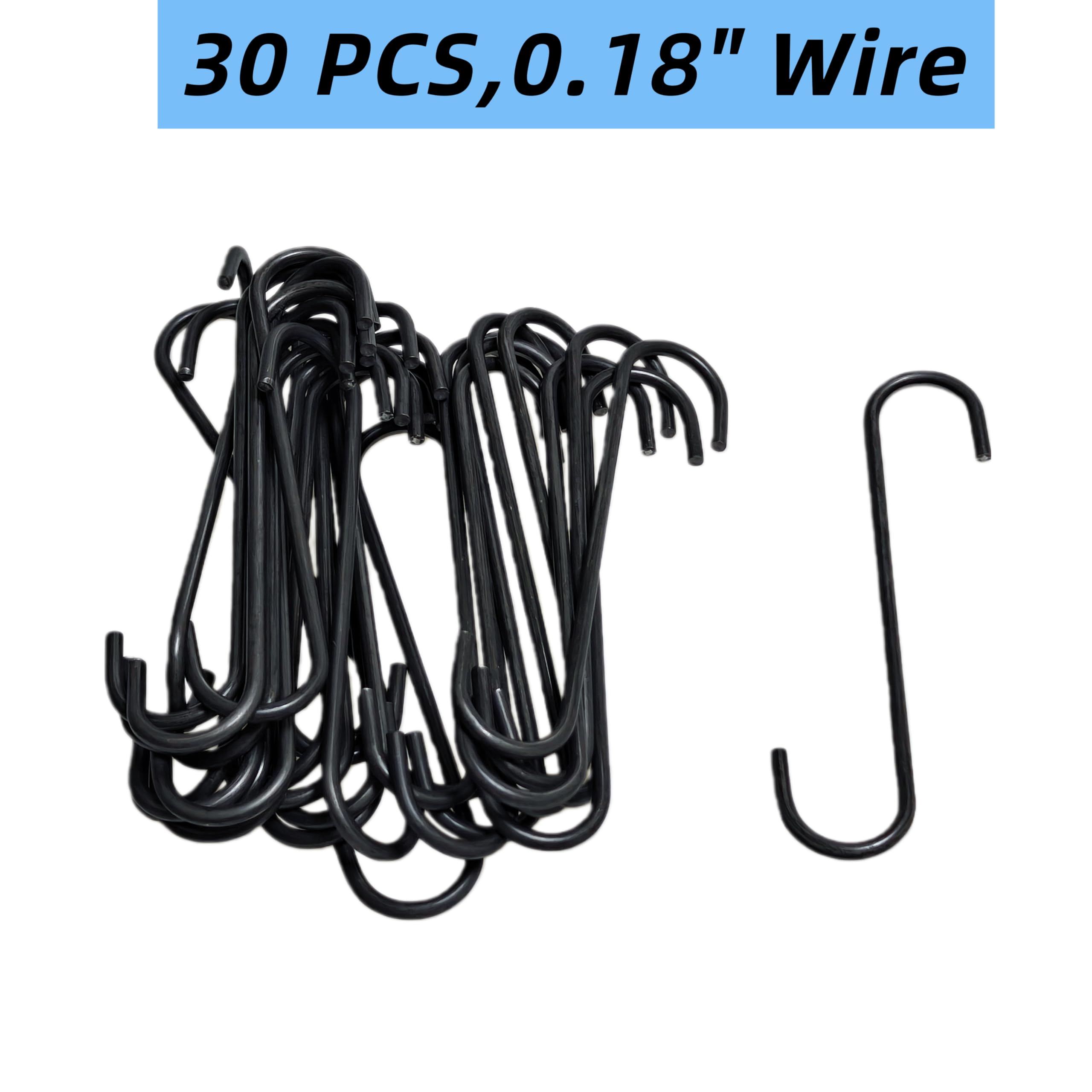 Heavy Duty S Hooks - 30 Pack 6 Inch -2