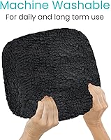 Vista 6 de Funda para almohadilla de scooter de rodilla Vive Mobility - Almohadilla de espuma viscoelástica de oveja para adultos suave y de felpa, accesorio