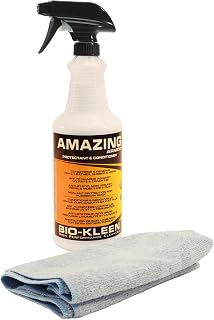 RIGID HITCH INCORPORATED Bio-Kleen Amazing Armor Protectant and Conditioner with Microfiber Towel, UV Protection, Anti-Static, for Vinyl, Leather, Rubber (M00207-MICROFIBER)
