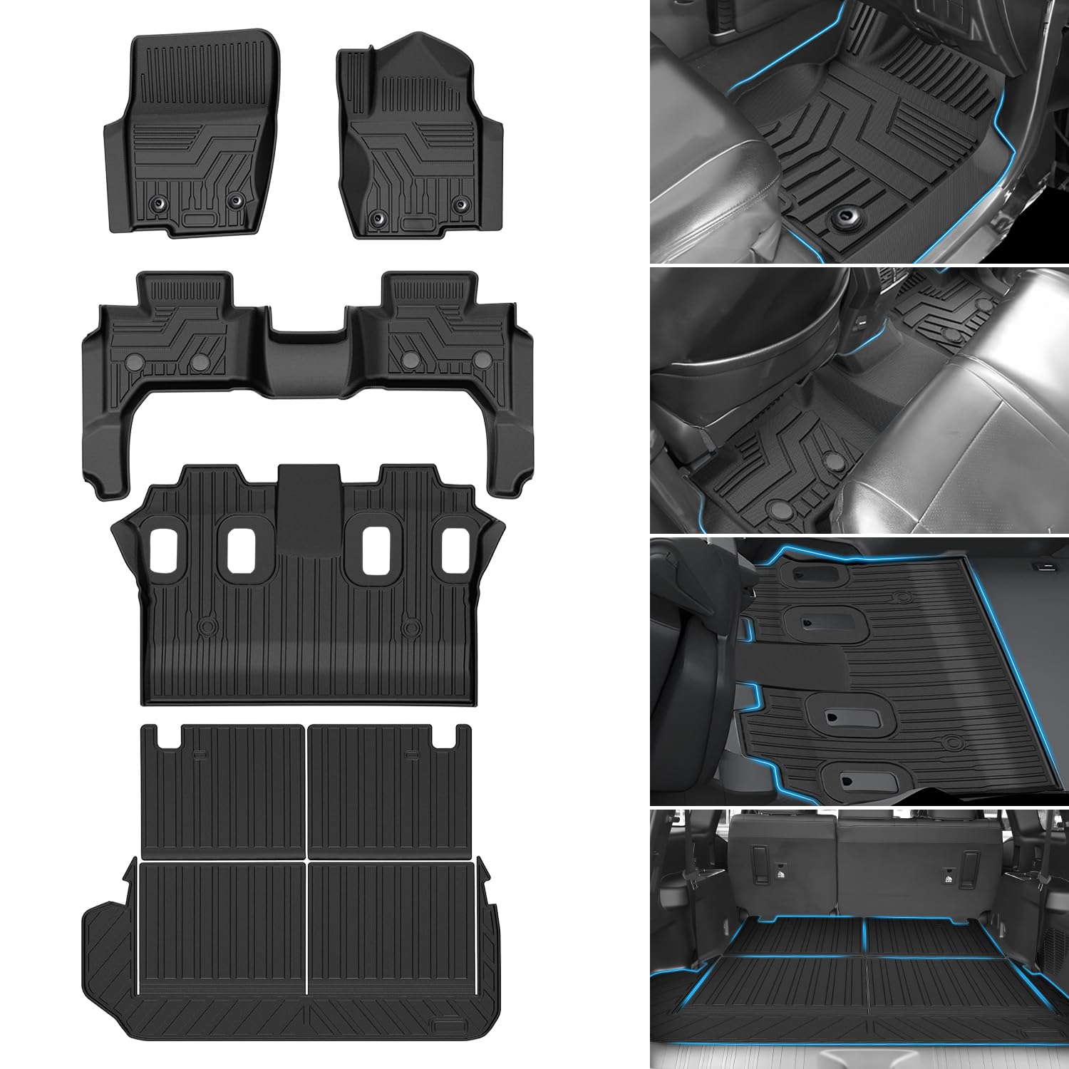 Amazon | 【2025新登場】トヨタ ランドクルーザー250 フロアマット 7人