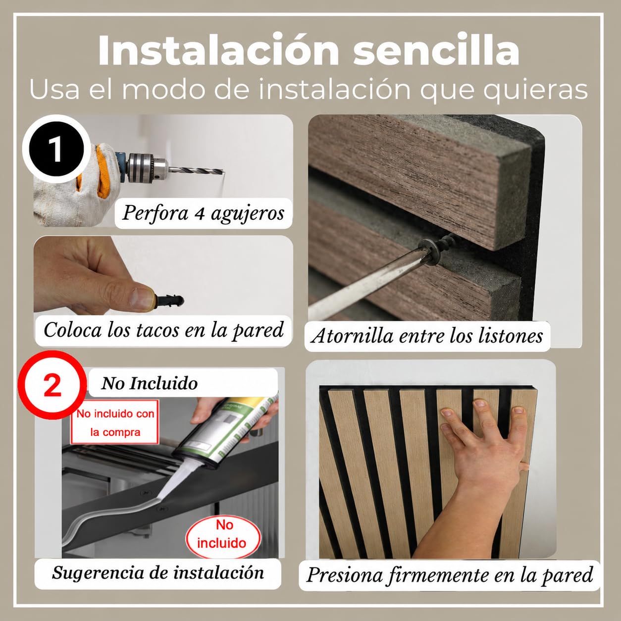 3 Piezas Componen 1 Cabecero de Cama + 12 Tornillos | Cabecero Cama con 2 Posiciones de instalacion | Cabecero Listones Madera | Cabeceros de Madera | Color Tinte Blanco