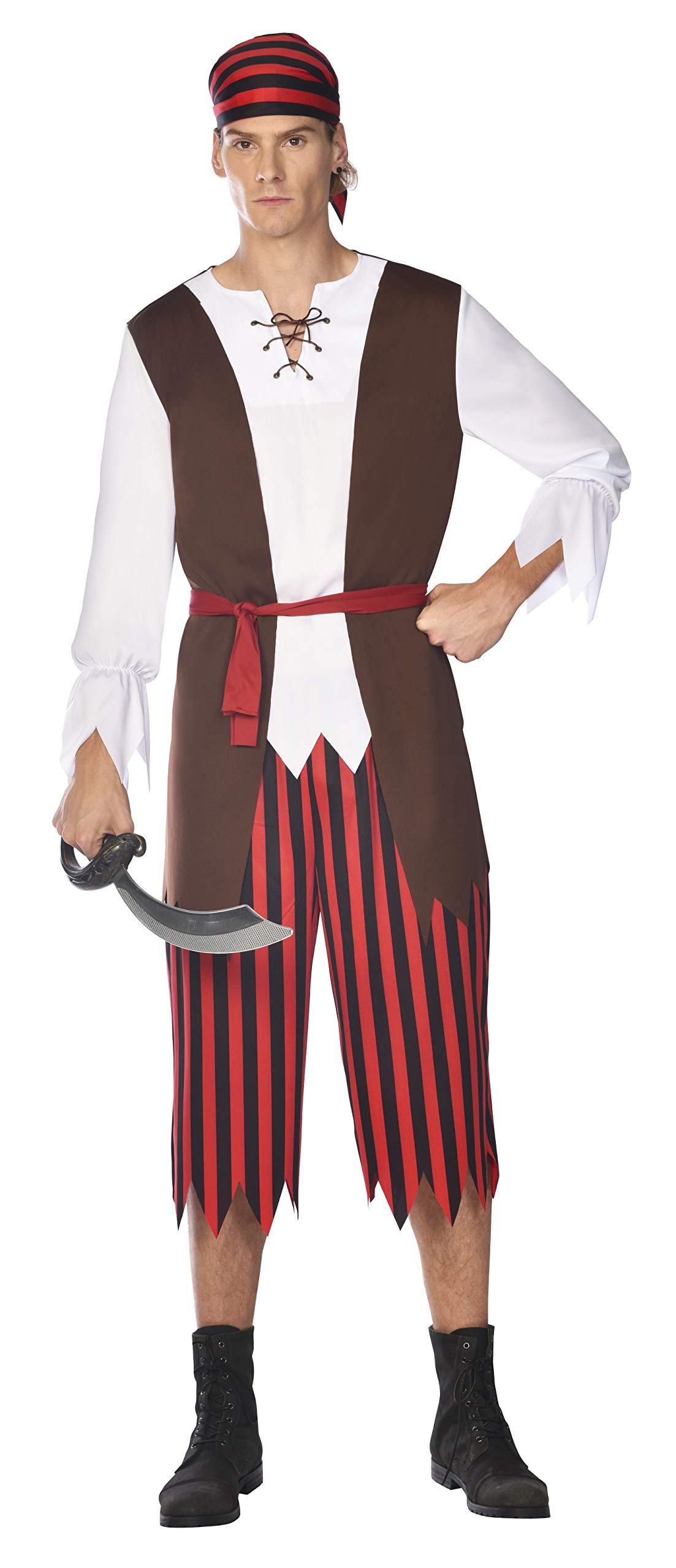 Amscan Men's Pirate Pete Medium Costume Set, Multi, M (pack of 4)