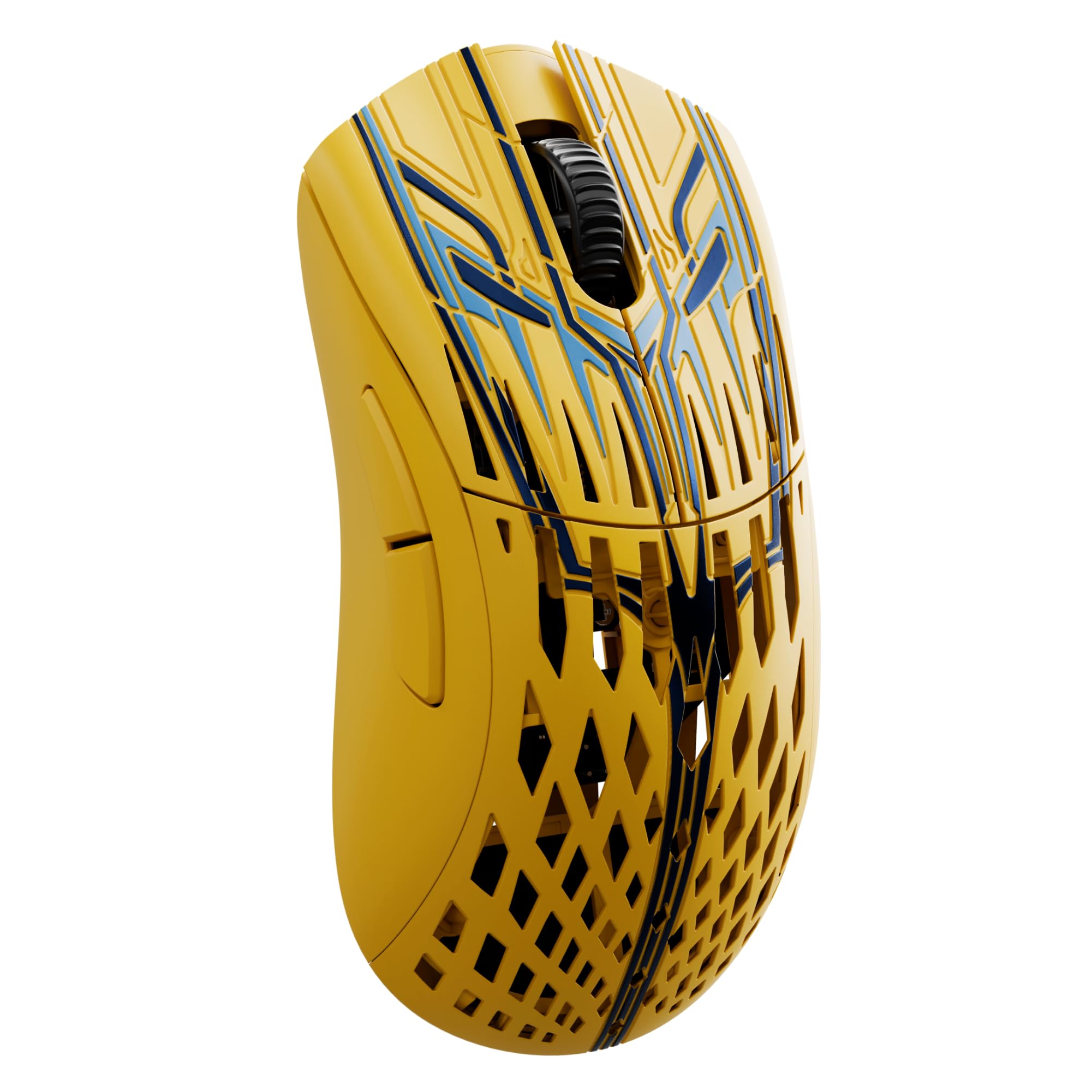 PWNAGE Stormbreaker Max CF - Ratón inalámbrico para juegos, 45 g, ultraligero, tasa de sondeo de 8000 Hz, sensor óptico 36K DPI PAW3950, patines 100% PTFE, diseño ergonómico para juegos FPS (Solar