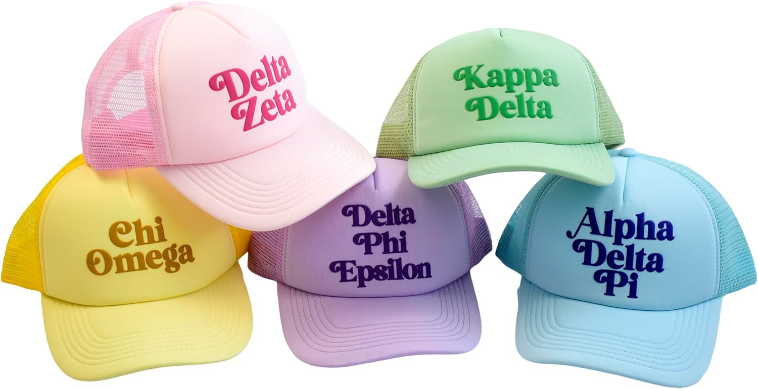 Sorority Shop Sigma Kappa Baseball Cap - Mesh Trucker-Style Hat, Padded Front Panel and Snap Closure, Sigma Kappa Gifts for Women Purple - Image 5