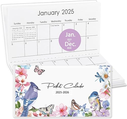 Zuozee Calendario de bolsillo 2024, planificador de bolsillo pequeño 2024-2025 para bolso, 3.5 x 6.5 pulgadas, de mayo de 2024 a diciembre de 2025,