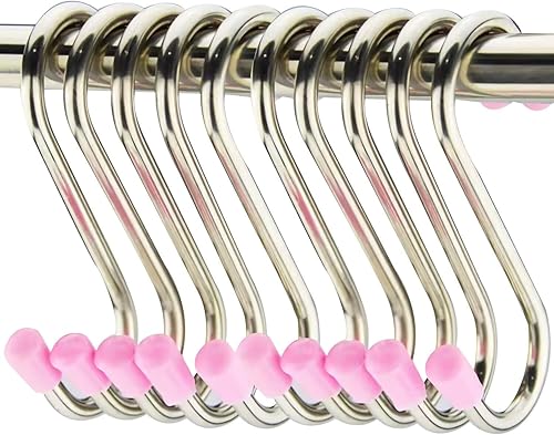 Ganchos en S para colgar, ganchos en S de acero inoxidable, en forma de S, ganchos resistentes para colgar en el armario, para jeans, cocina, baño,