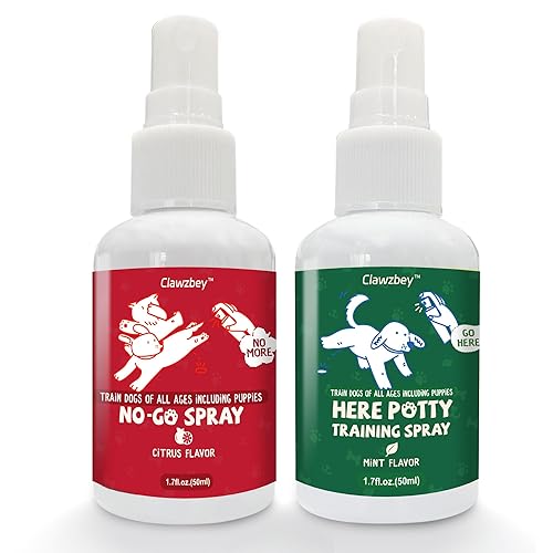 Dog Potty Spray Set, No-Go Spray & Here Potty Training