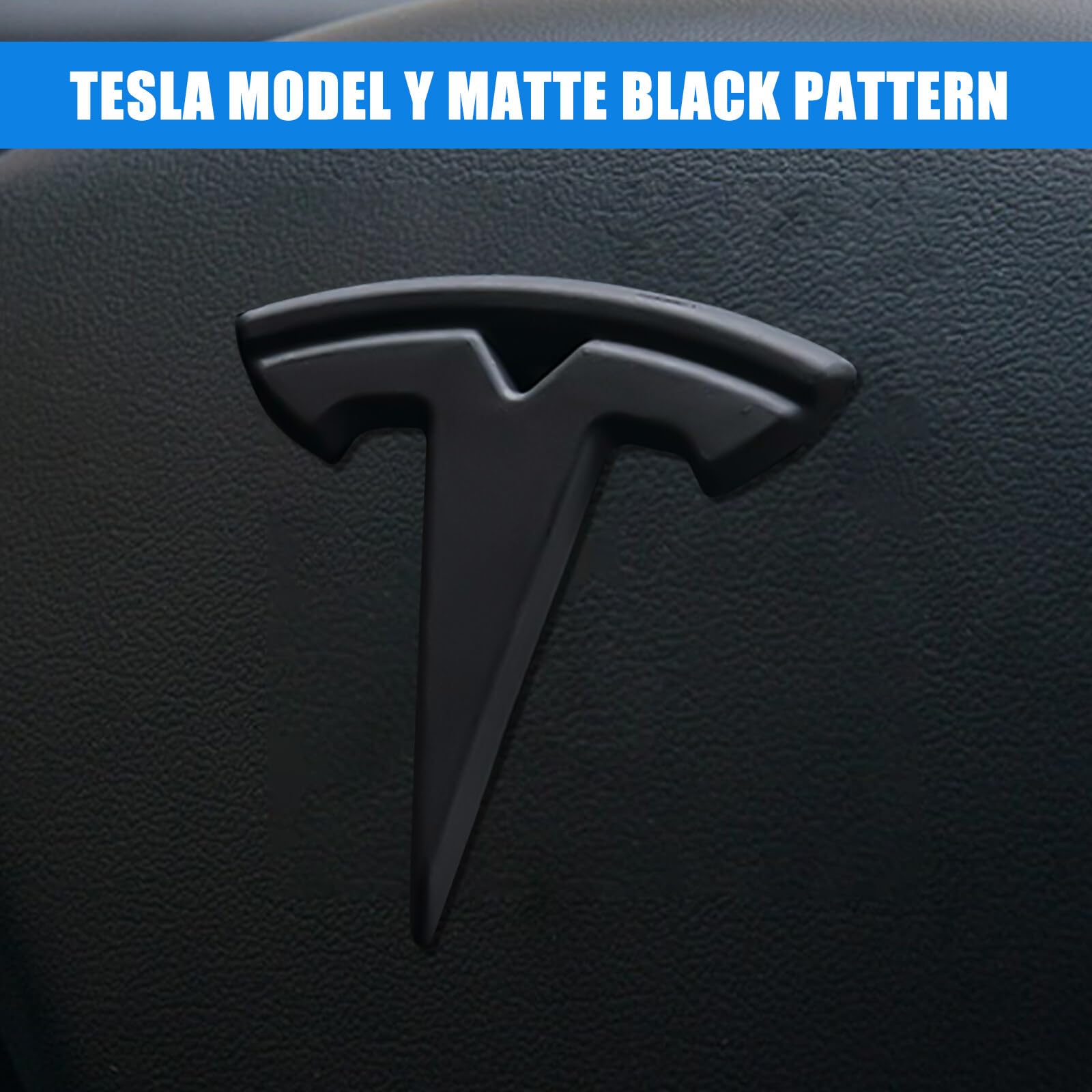 Adesivo nero opaco logo auto compatibile Model 3 - 3 pezzi etichetta anteriore cofano bagagliaio