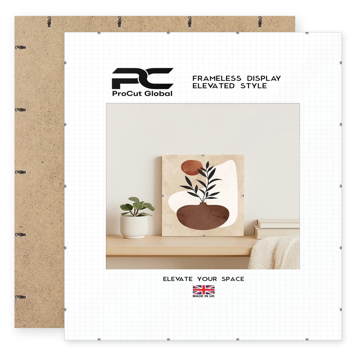 Procut Global 100x90cm Frameless Clip Picture Frames For Photos — image 1