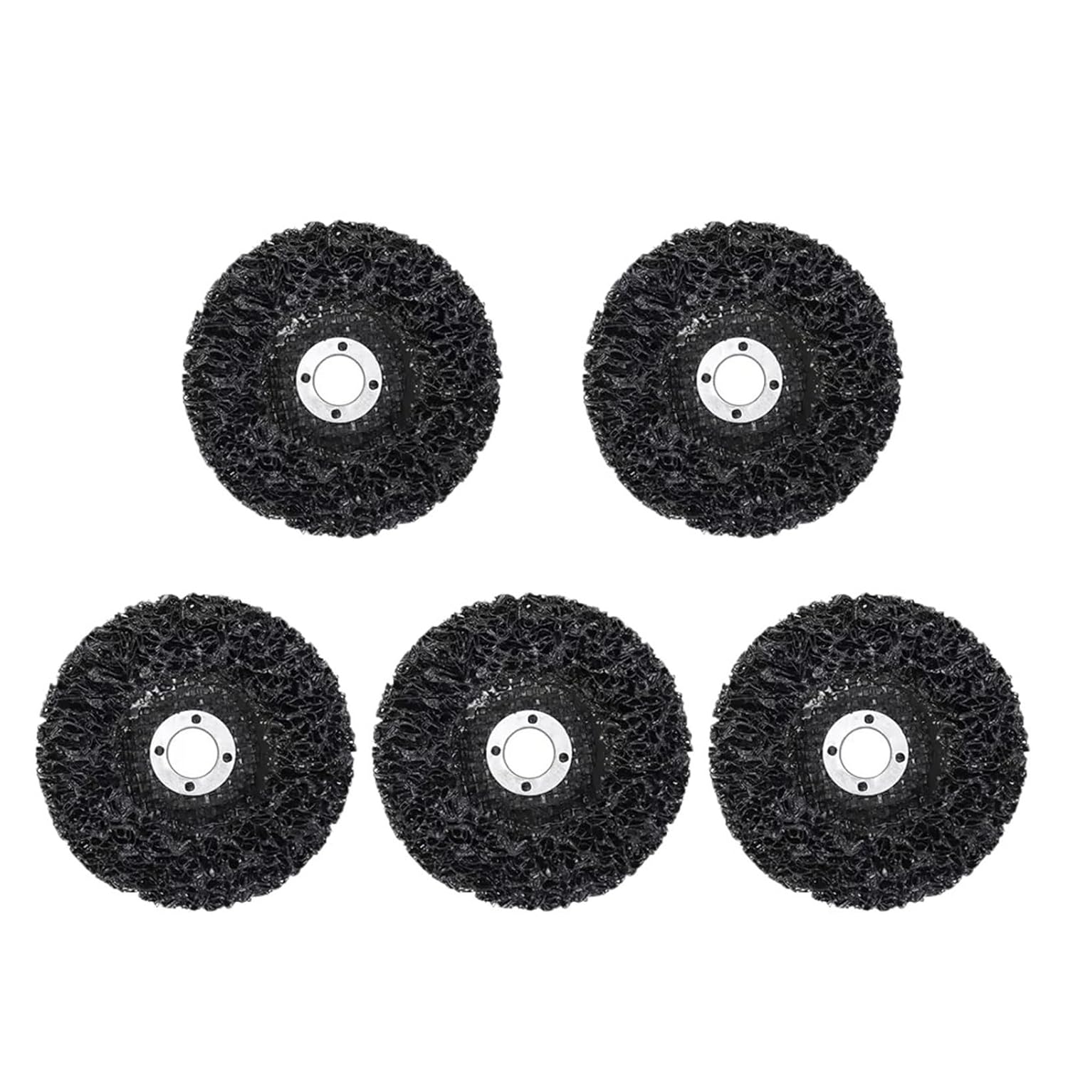 Compatible for 5PCS 125mm Abrasive Clean Strip Disc Nylon Fabric Angle Grinder Sanding Disc(Black)