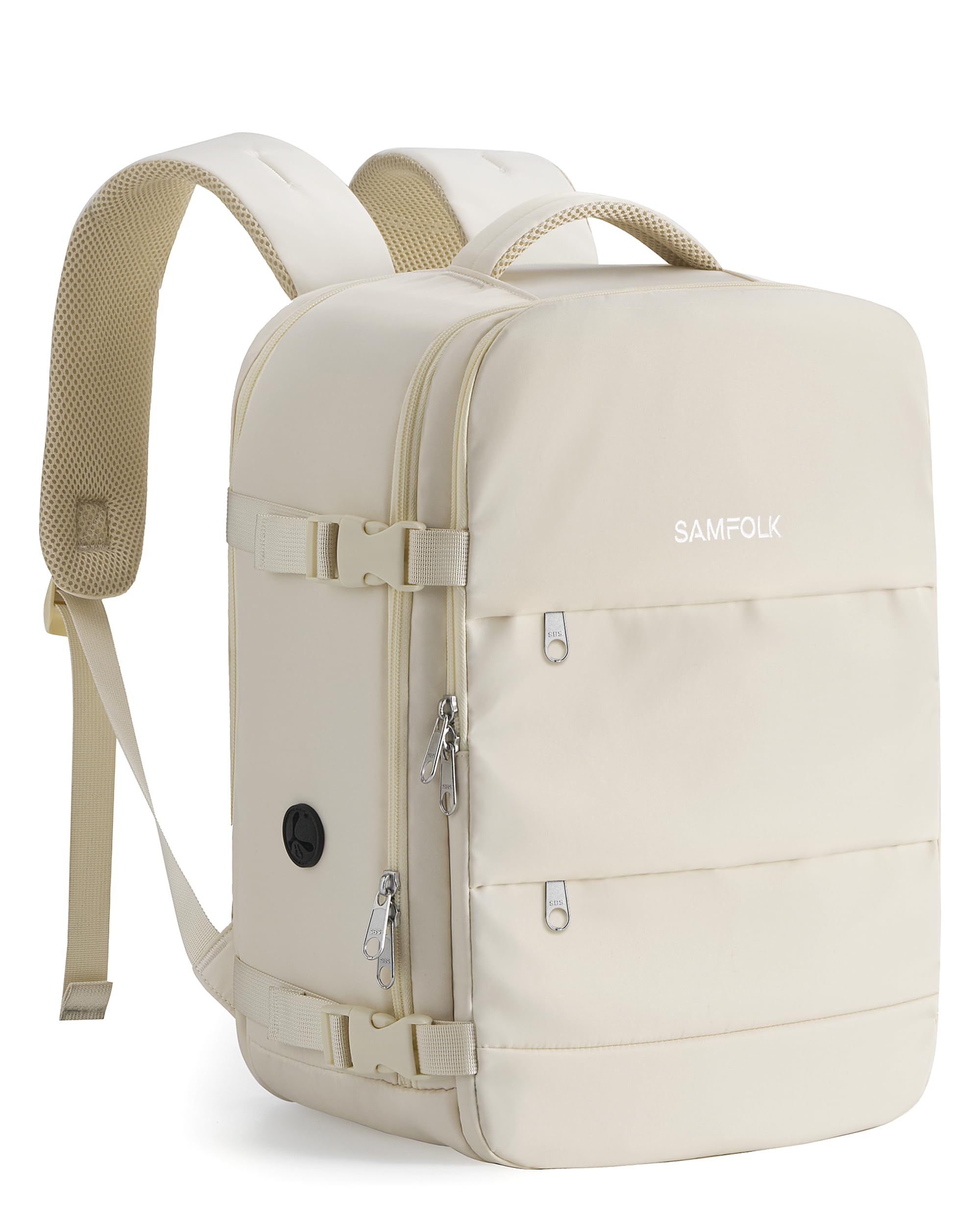 Samfolk Handgepäck Rucksack Ryanair Handgepäck 40x30x20 Travel Backpack 11 Taschen Carry On Bag Cabin Bags Mit Anti-Diebstahl-Tasche für Frauen & Männer Tragetasche Hand Luggage Backpack, 24L