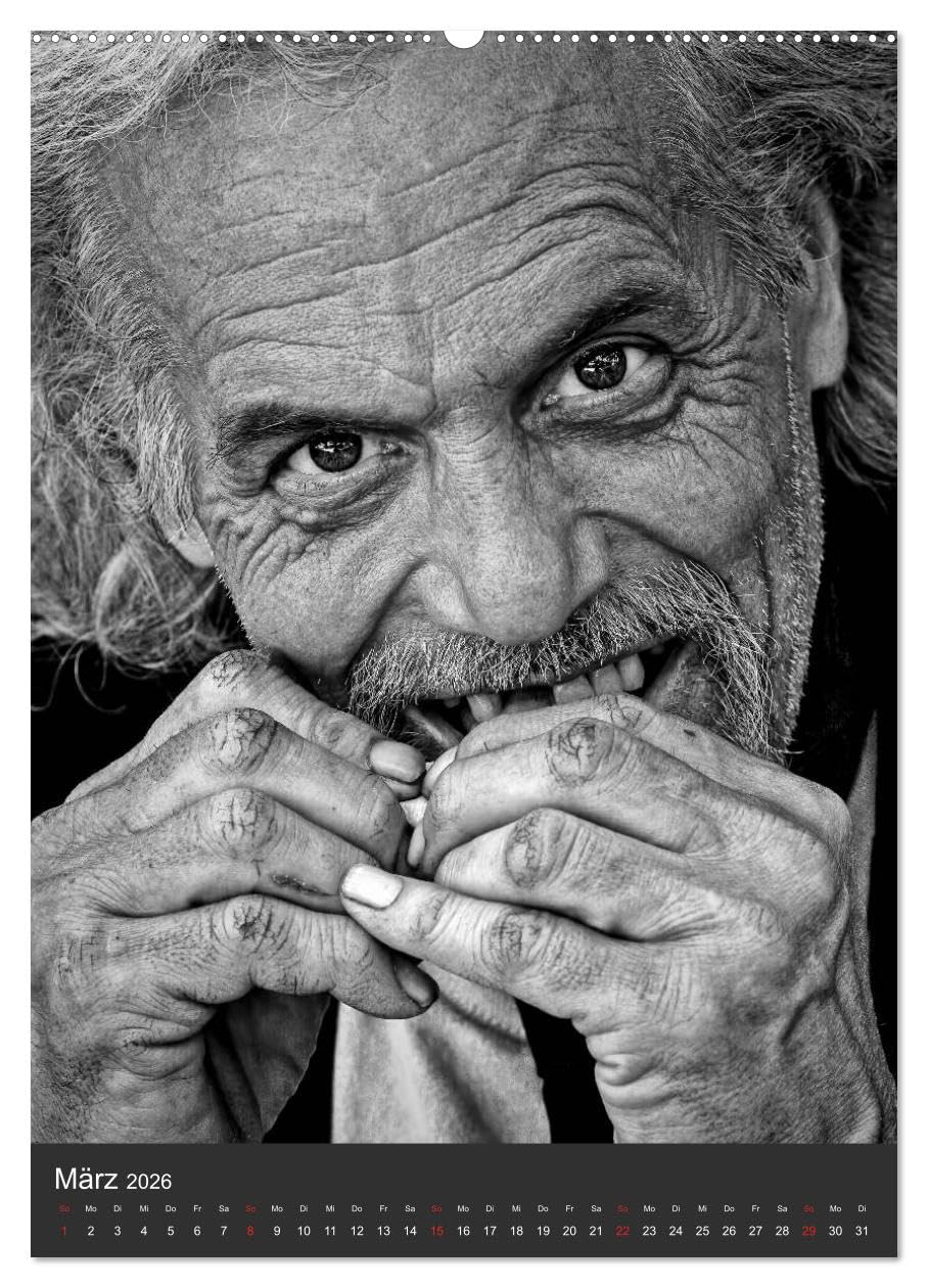 Obdachlos. Die Gesichter der Armut (hochwertiger Premium Wandkalender 2026 DIN A2 hoch), Kunstdruck in Hochglanz: Bilder vom glücklosen und einsamen Leben auf der Straße (CALVENDO Menschen)