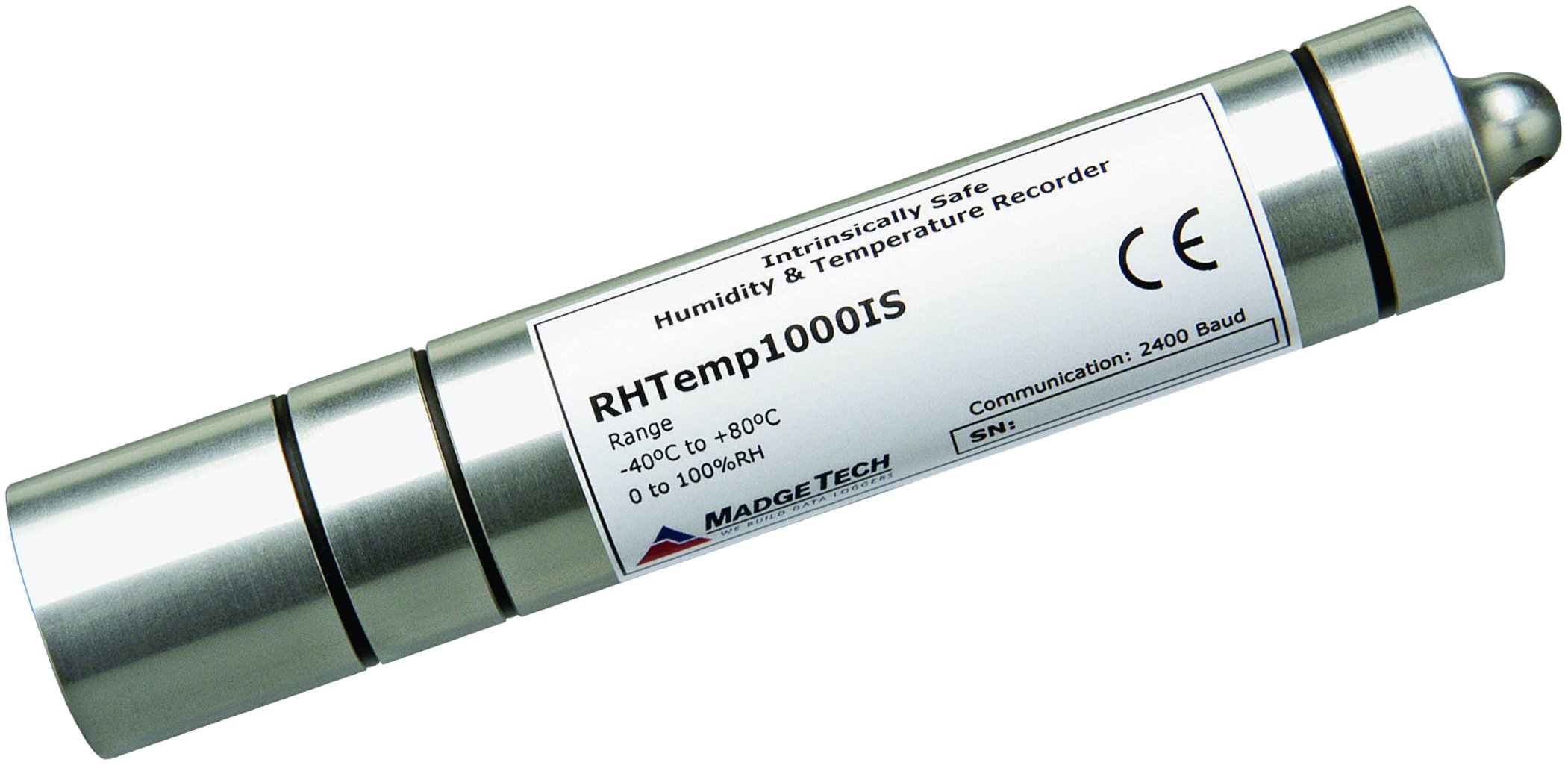 RHTemp1000IS-SS Intrinsically Safe, Rugged Humidity and Temperature Data Logger, Stand-Alone Stainless Steel Case