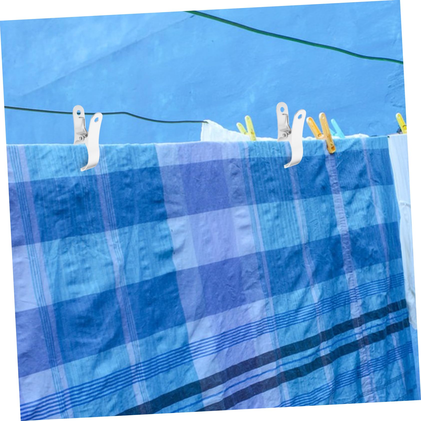 6piezas Clips De Ropa Antideslizantes y Resistente Al Viento para Secar Ropa Toallas y Mantas Clips Multiusos De Aleación De