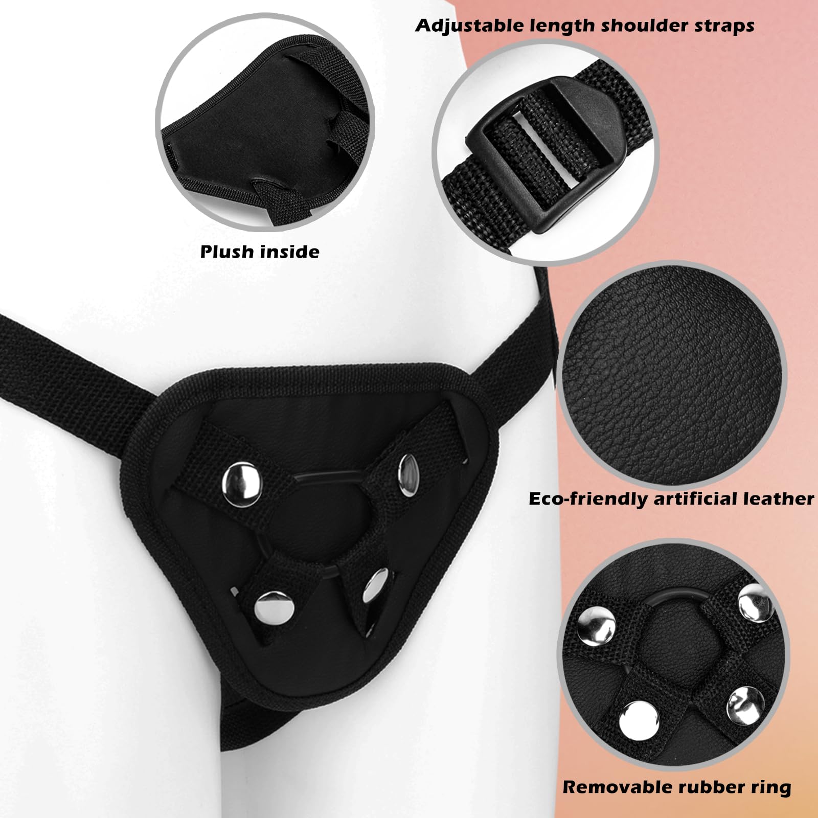 Gode à Sangle Réglable, 21cm Jouet Sexuel Avec Ventouse Solide, Harnais à Sangle Réutilisable, Masturbateur Lesbien, Jouet Sexuel Pour Les Femmes Et Les Hommes