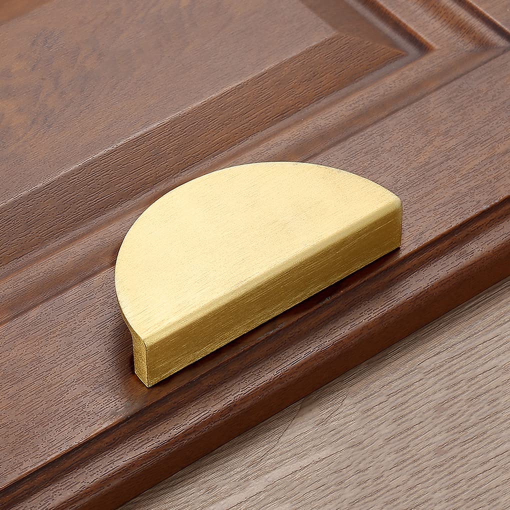 2 stuks halve cirkel ladeknoppen halve maan ladegreep zinklegering decoratieve deur kastgreep voor kast, kledingkast, boekenkast met schroeven, gatafstand 32 mm (goud