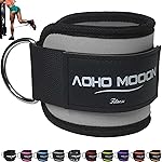AOHO MOOON (Pair) Comfortable Adjustable Ankle Straps for Cable Machines Women, Gym Workout Leg Straps, Ankle Cuffs for Glute Workouts, Foot Straps for Kickback