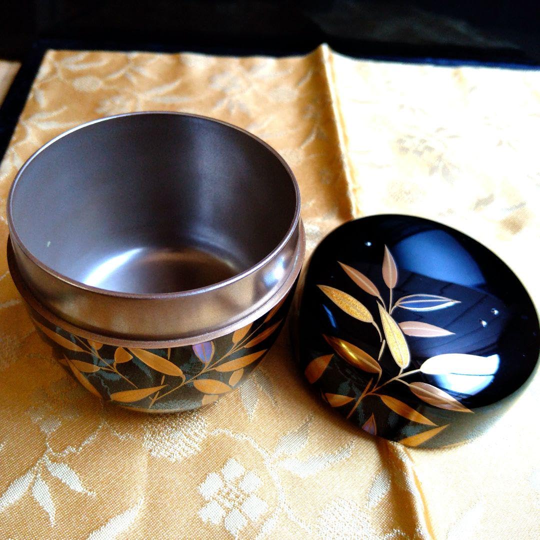 茶道具期間限定特価内銀地笹露蒔絵大棗(輪島塗日野拓也) 