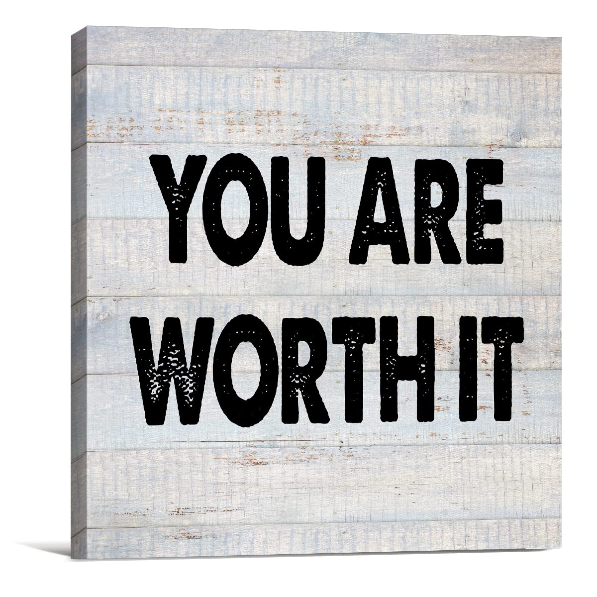 Lameila Inspirational Quote Sign Wall Art Prints Canvas Painting You are Worth It Print Country Home Office Decor 8" x 8"