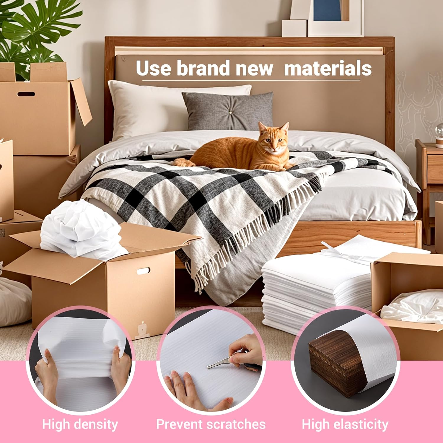 12"X 16" Packing Foam Pouches, 100 Pack Large Cushion Foam Pouches, Moving Cushion Wrap Pouch Protect Cups, crafts and Dishes- Ideal Packing Cushioning Bags for Moving, Packaging, Storage