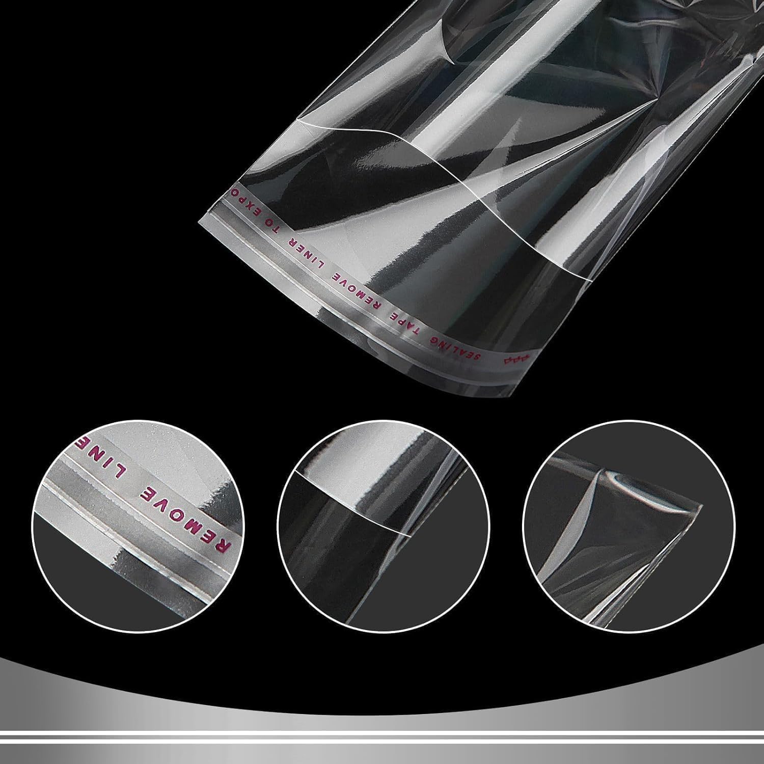 400Pcs Cellophane Bags Clear Plastic Self Adhesive Bags 3.5 x 5.5 inch, OPP Bag Small Clear Resealable Cello Bag for Cookies, Cellophane Bag Small for Bakery Candle Soap Prints Card (9 * 17CM)