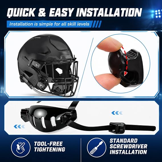 Football Helmet Chin Strap Fastener Set for Riddell Speedflex Helmet, Football Chin Strap Cam Lock Housing and Thumb Screws for Speedflex Chinstrap, Football Part