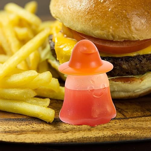 Miniatura 5 de Kichvoe 4 botellas de salsa de tomate con forma de calabaza, botellas de condimento exprimibles rellenables, aderezo de ensalada, recipientes de
