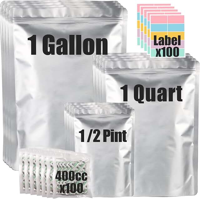 100-Pack 12 Mil Mylar Bags