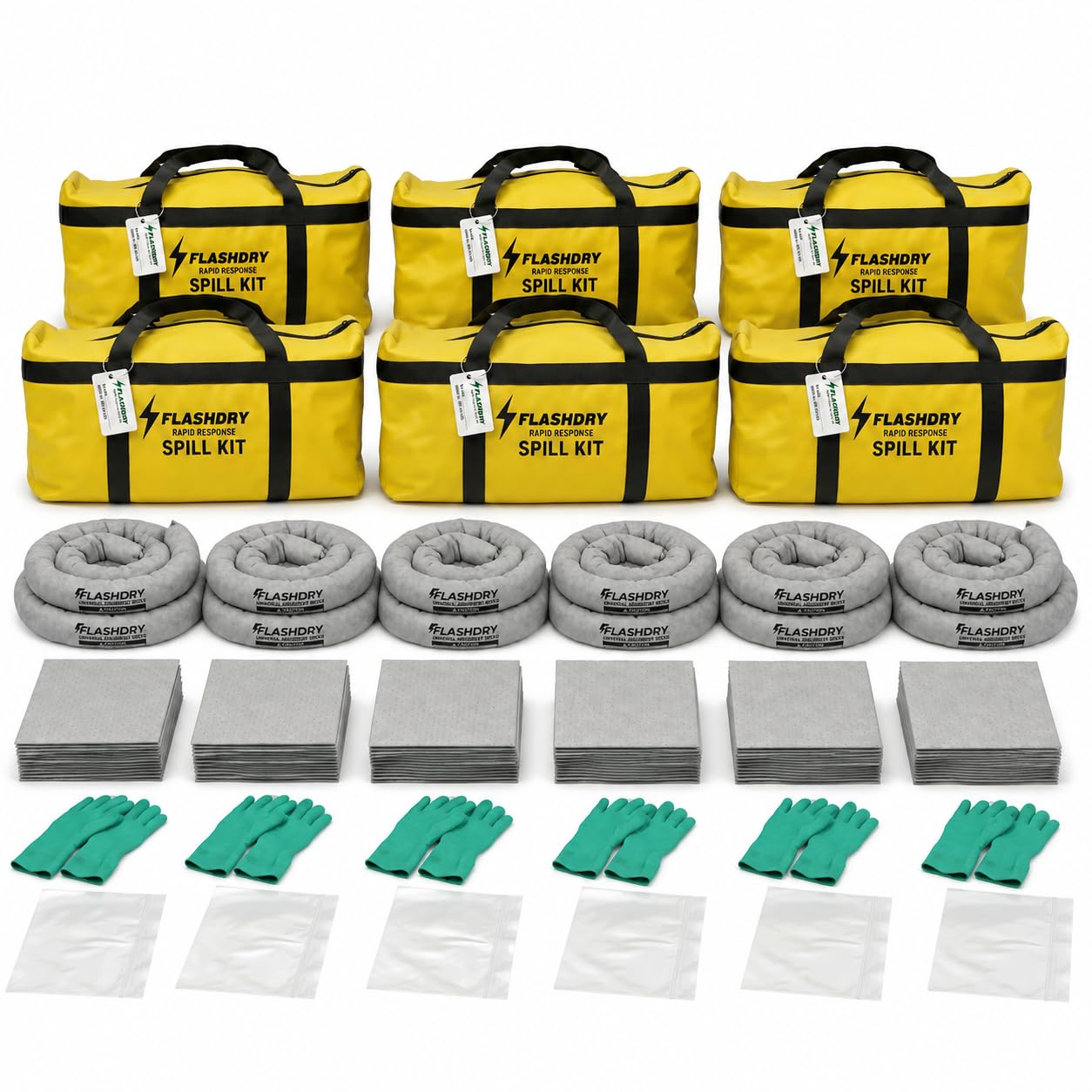 FlashDry Portable Universal Spill Kit Bag, Hazardous Clean Up Kit - 2 Kits — Amazon image 11