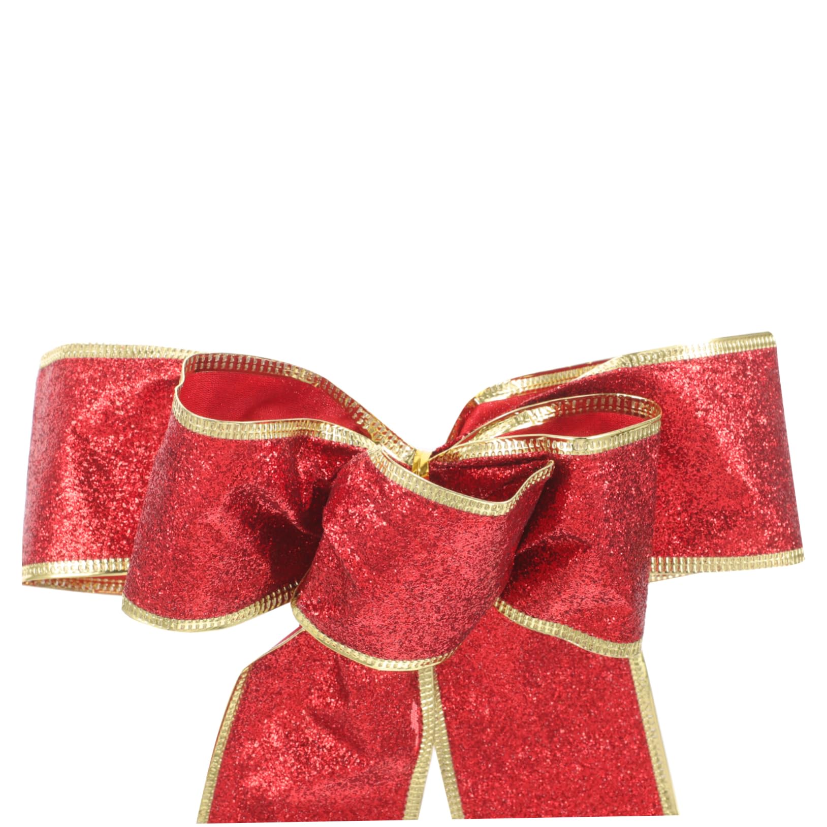 KOMBIUDA 25piezas Lazo De Tela para Decoración Navideña Adornos De Árbol De Navidad Rojo Decoración De