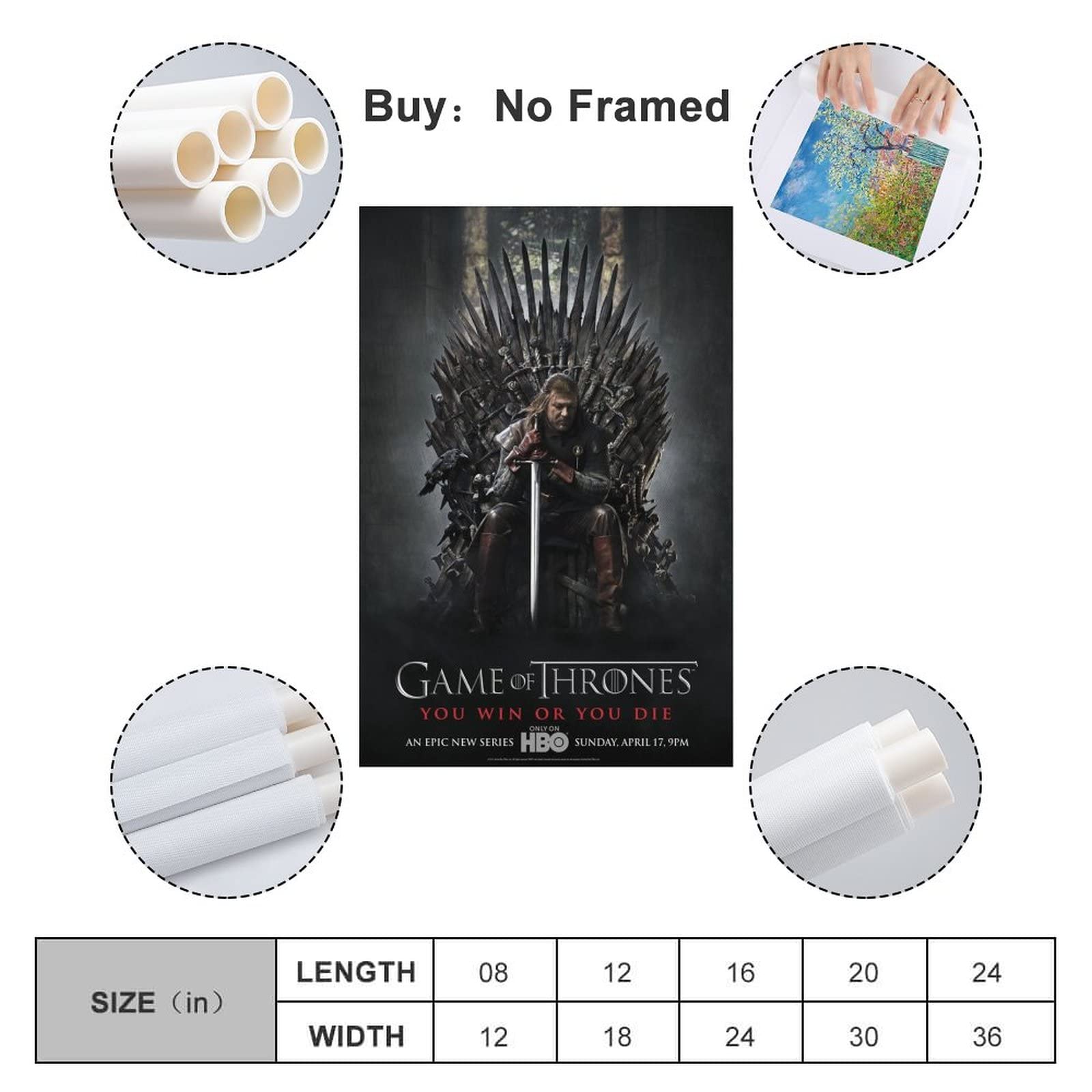 Game Of Thrones - Map Tableau Sur Toile | Décorations Murales