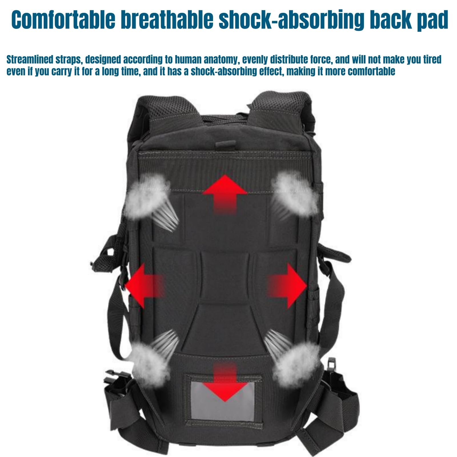 Taktischer Outdoor-Rucksack, Jagdrucksack, 3P, große Kapazität, multifunktionales Oxford-Stoff-MOLLE-System (Khaki)