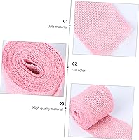 Vista 4 de TEHAUX Rollo de arpillera de yute de 2.4 in de ancho, decoraciones de 6.6 ft de longitud, estilo ancestral de Navidad