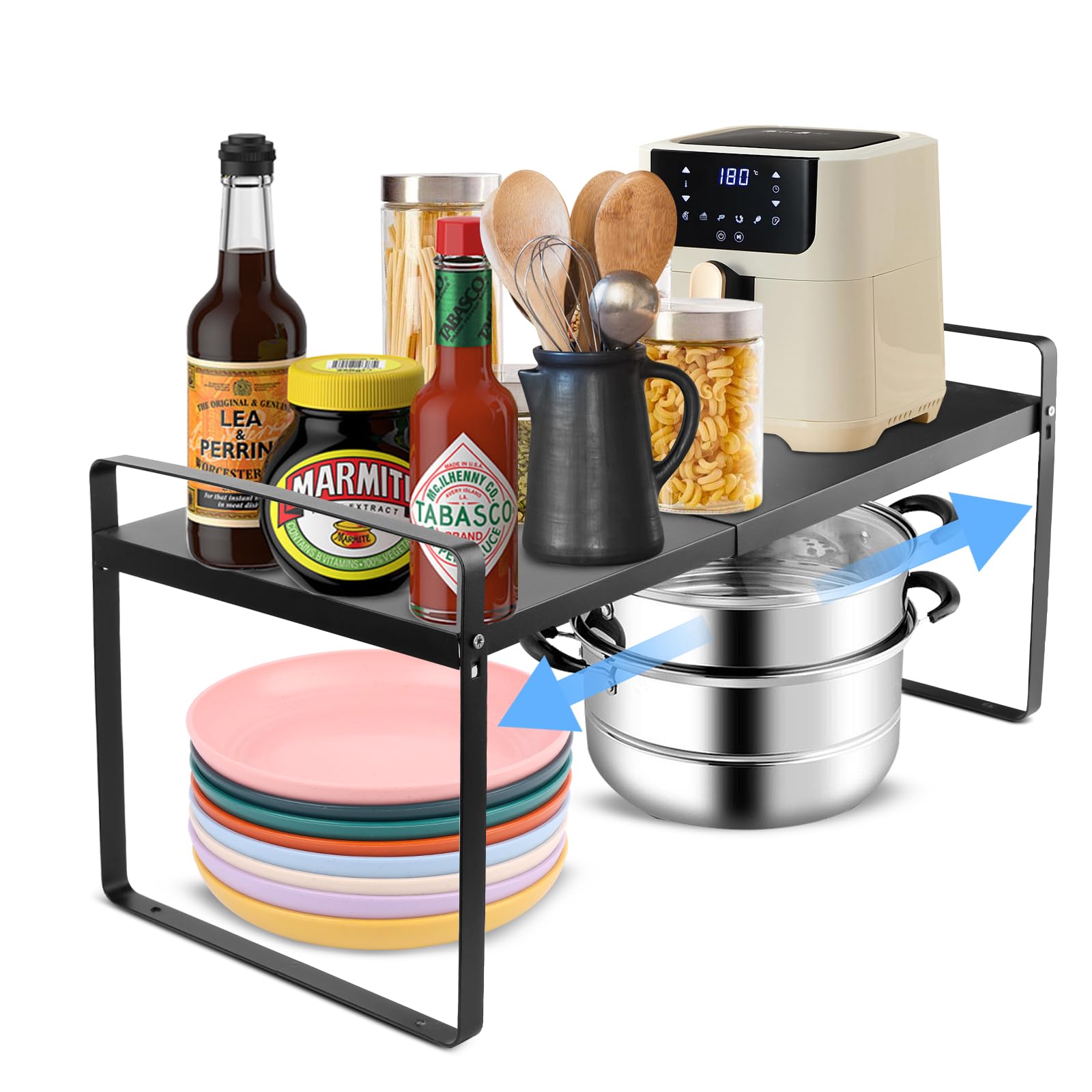 Étagère cuisine extensible métal NVIYAM organiseur de placard et comptoir