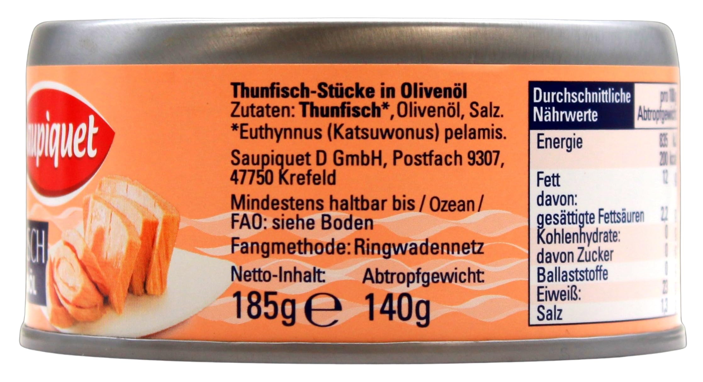 Saupiquet Thunfisch in Olivenöl, 24er Pack (24 x 140g)